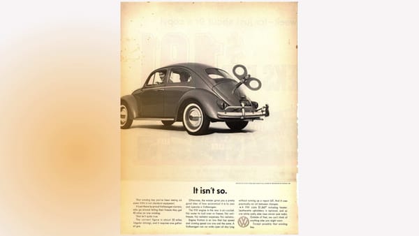 An image of old Beetle ad with windup key